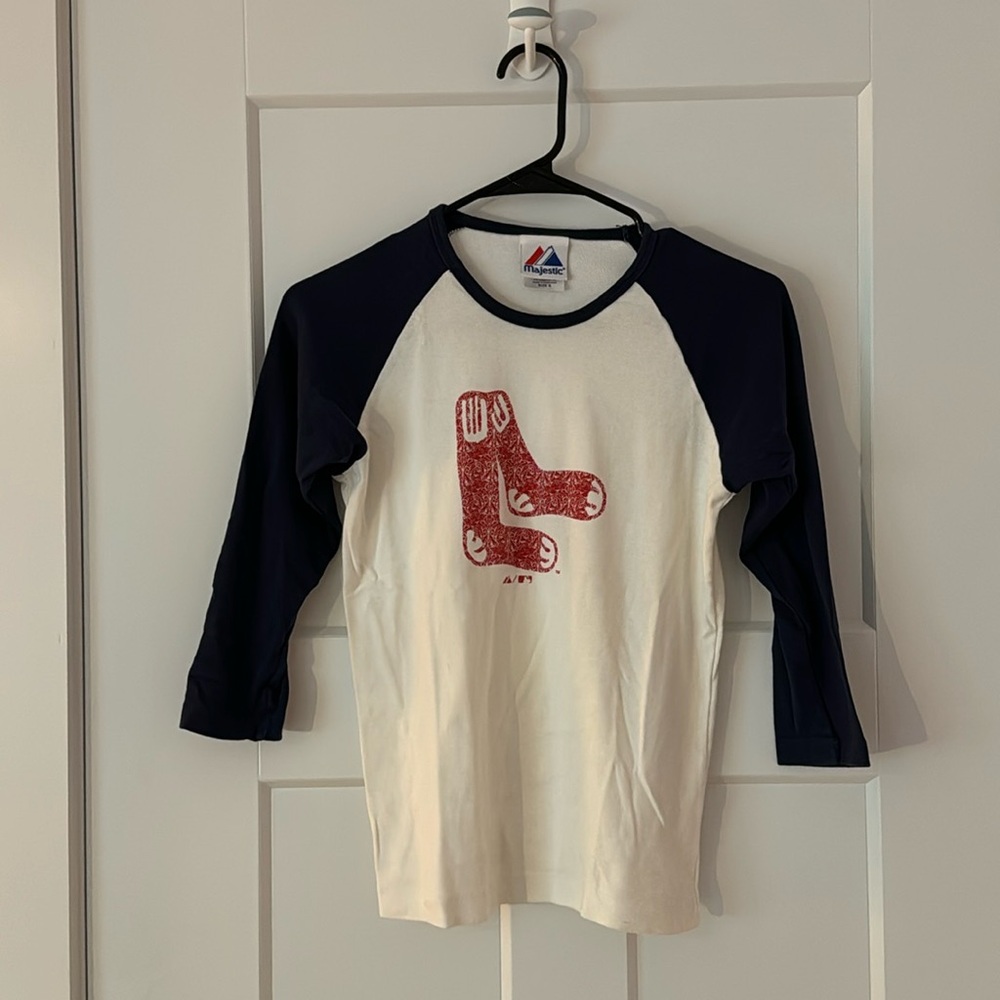Boston Red Sox Majestic Threads Women's raglan 3/4-Sleeve t-shirt